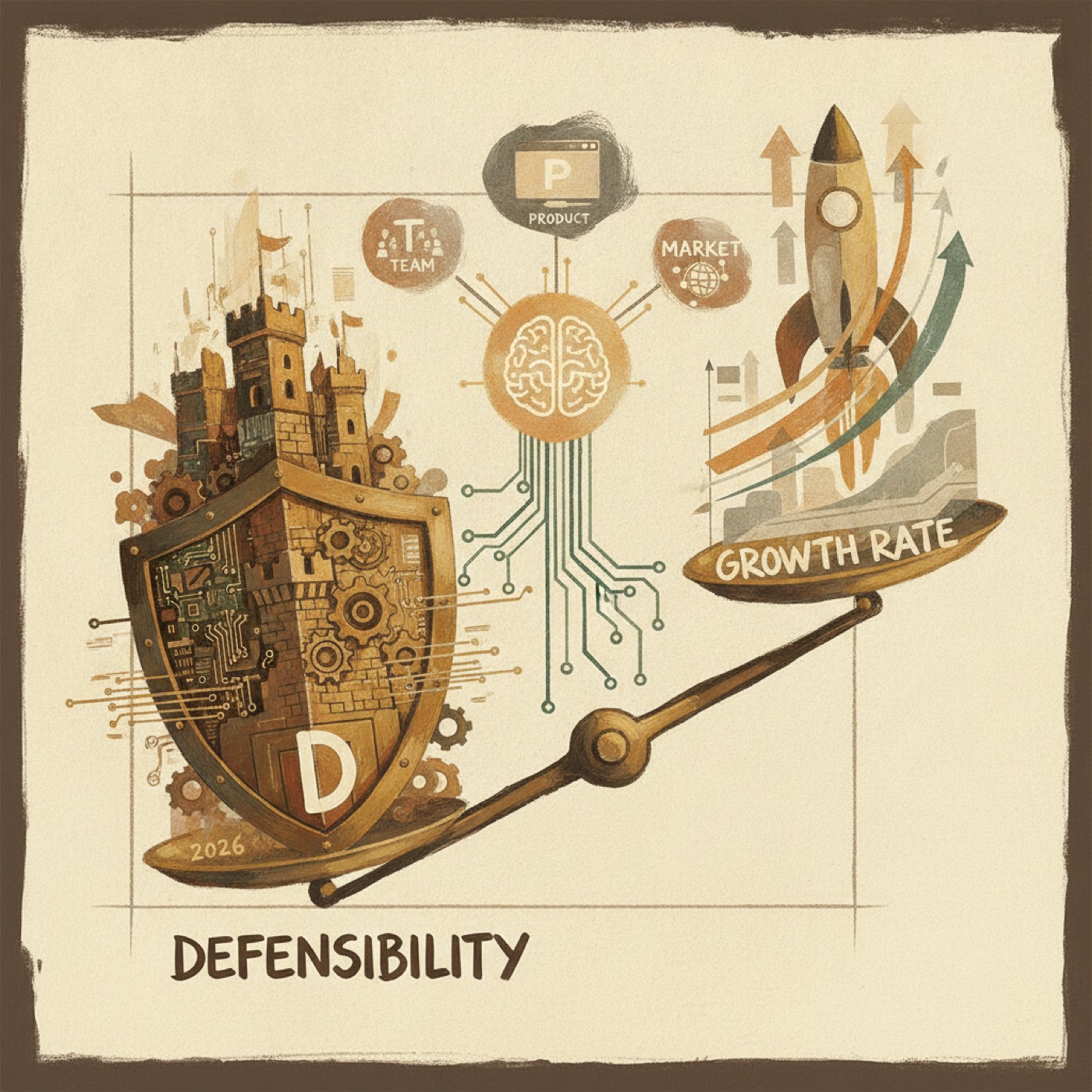 The 4-Factor Model VCs Use to Value AI Startups in 2026 — Where Defensibility Now Outweighs Growth Rate