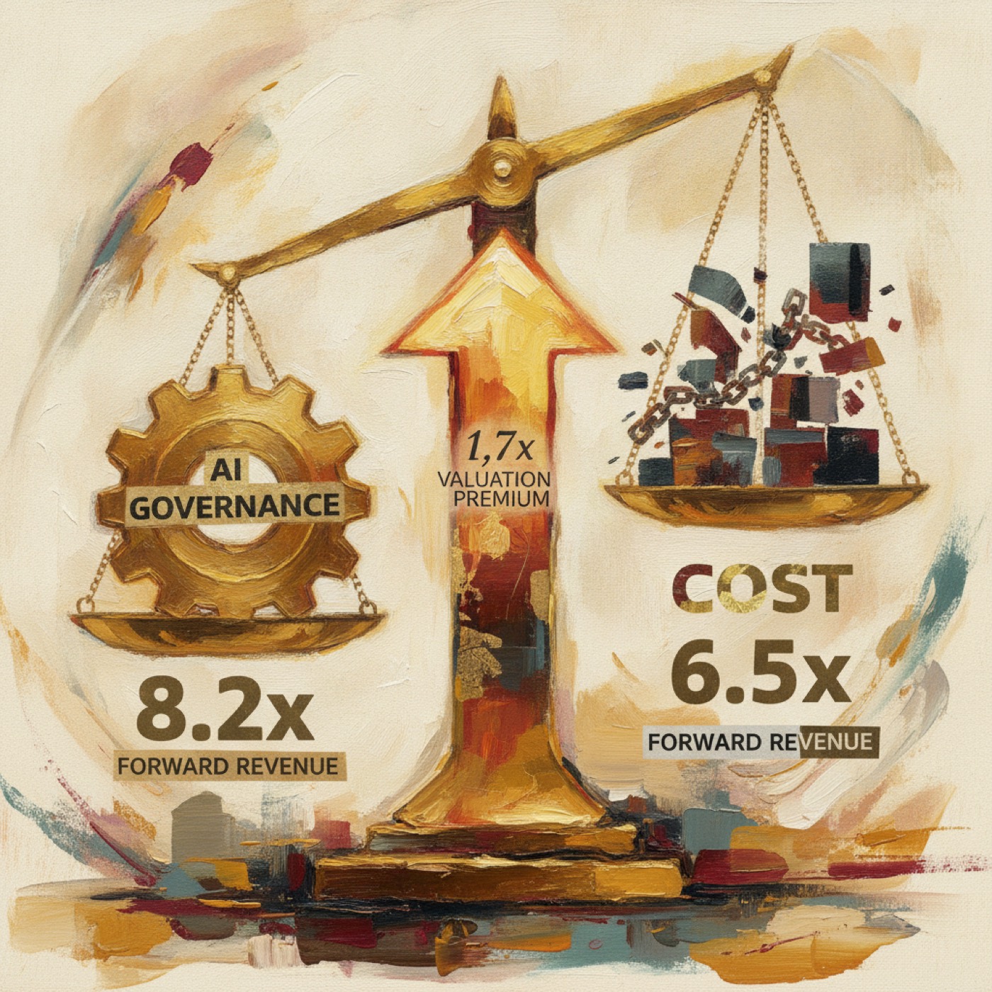 AI Governance Is a 1.7x Valuation Premium, Not a Cost: 8.2x vs 6.5x Forward Revenue