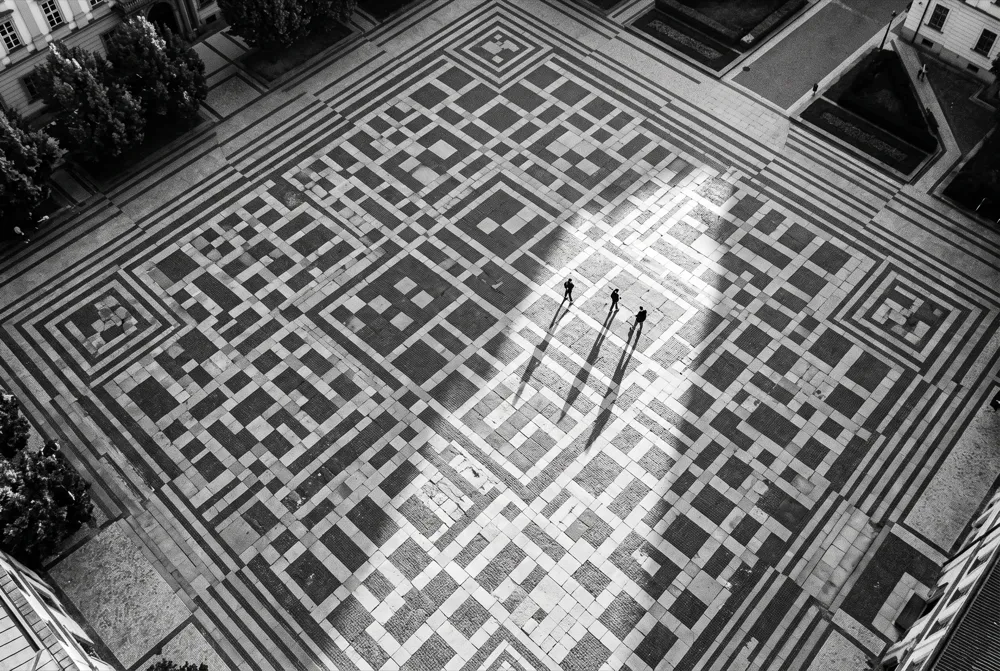 Aerial plaza
