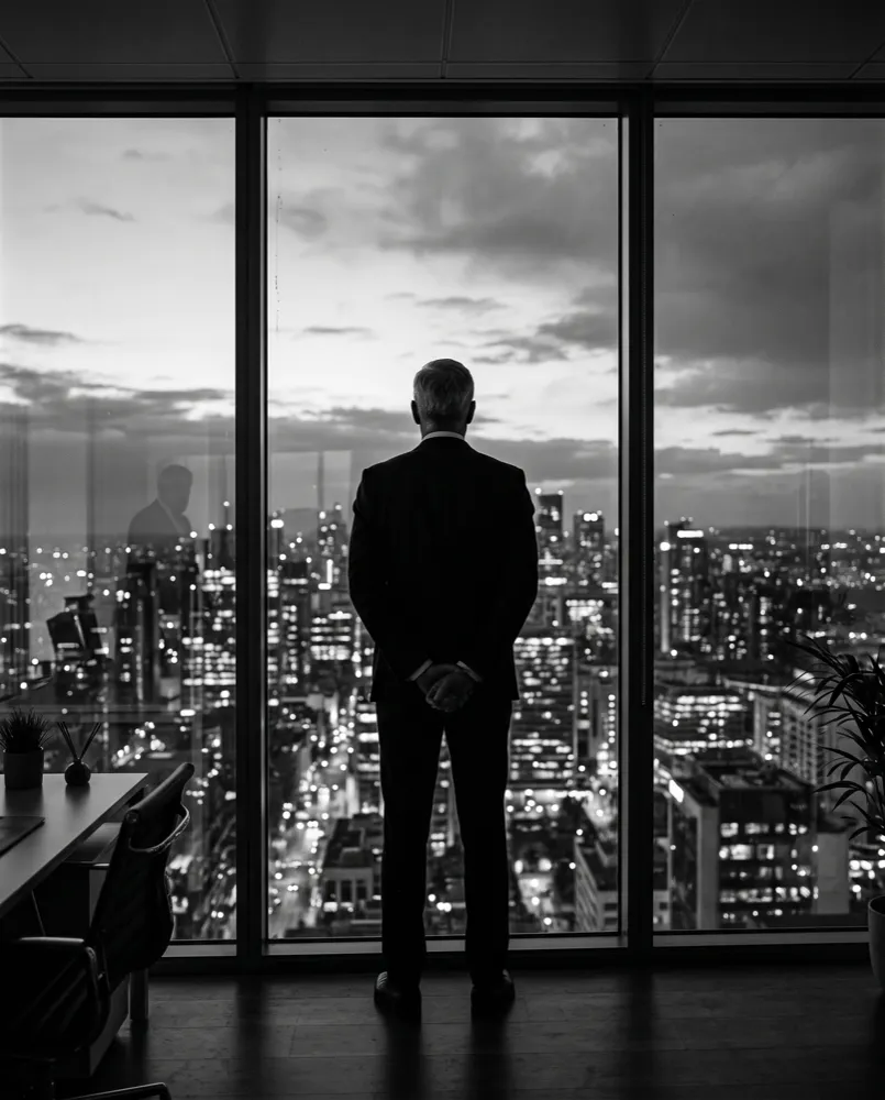 Executive at a window
